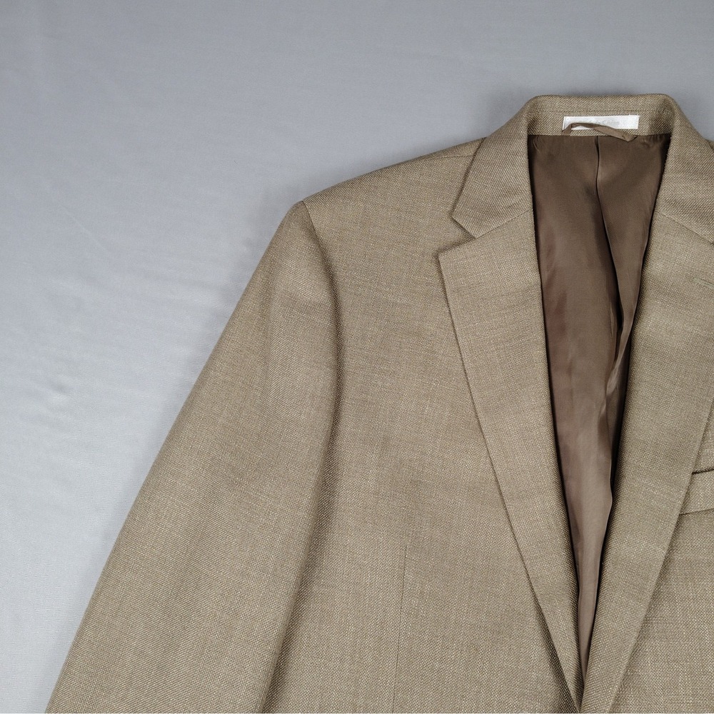 Lauren Ralph Lauren 42L Mens Sport Coat Tan Linen Blend 2 Button Blazer Macy's - Picture 13 of 15